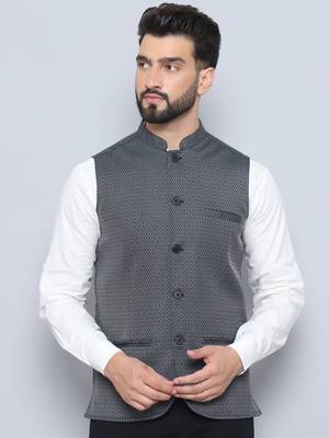 Nehru jacket with welt pockets 2