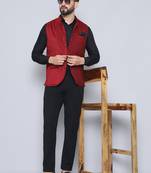 Nehru jacket with welt pockets