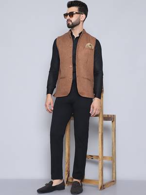 Nehru jacket with welt pockets 1