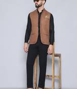 Nehru jacket with welt pockets