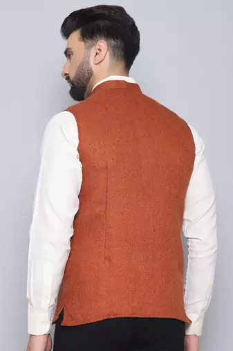 Nehru jacket with welt pockets