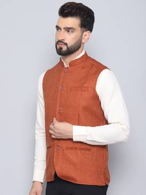 Nehru jacket with welt pockets 4