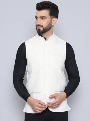 Nehru jacket with welt pockets 2