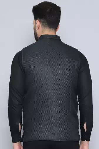 Nehru jacket with welt pockets