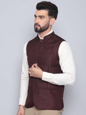 Nehru jacket with welt pockets 4