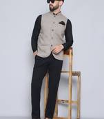 Nehru jacket with welt pockets