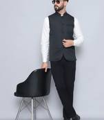 Nehru jacket with welt pockets