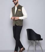 Nehru jacket with welt pockets