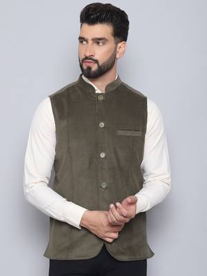 Nehru jacket with welt pockets 2