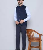 Nehru jacket with welt pockets