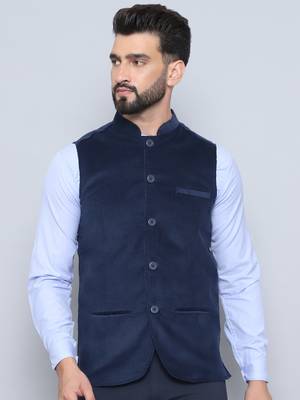 Nehru jacket with welt pockets 2