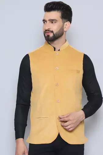 Nehru jacket with welt pockets