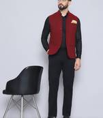 Nehru jacket with welt pockets
