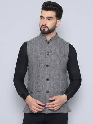 Nehru jacket with welt pockets 2