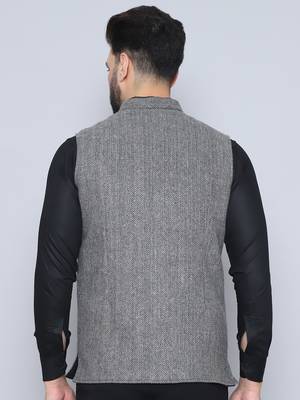 Nehru jacket with welt pockets 3
