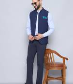Nehru jacket with welt pockets