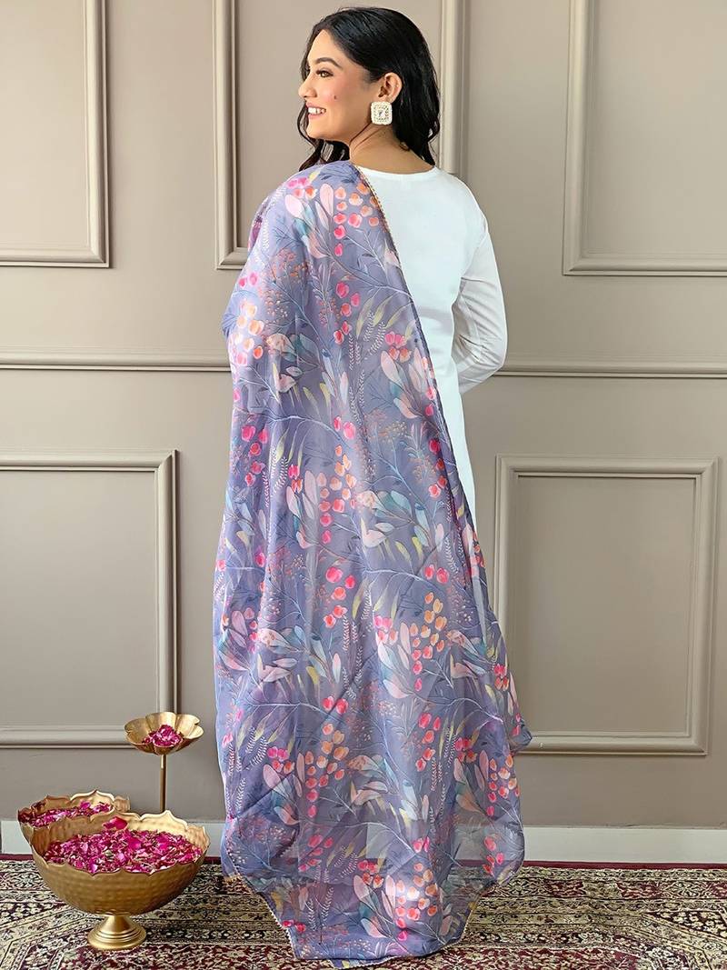 Women's Rayon Blend Embroidery Straight Kurta with Pant And Dupatta Set 