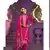 Rani pink hand work soft silk tulip pant suits with organza dupatta