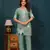Cloudy green embroidered rayon kurta and pant set