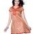 Red Printed Jacquard Cape Sleeve Kurti