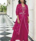  GEORGETTE PINK LEHENGA CHOLI 