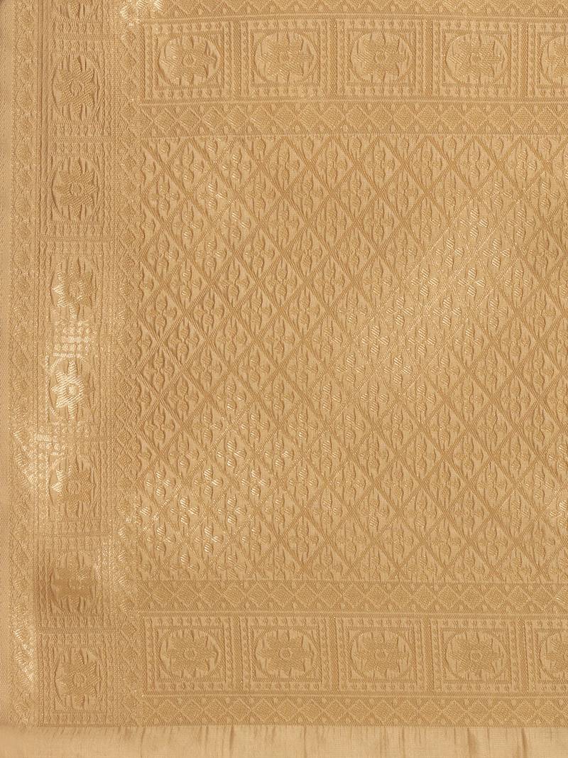 Silk Blend Unstitched Churidar Dress Material With Banarasi Dupatta