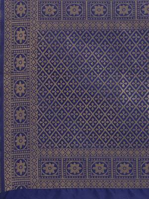 Silk Blend Unstitched Churidar Dress Material With Banarasi Dupatta 5