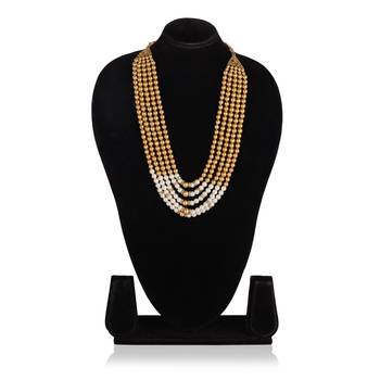   pearl beads dulha groom sherwani mala for   for wedding | exquisite groom mala | perfect for groom 3