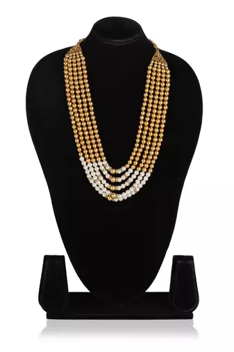   pearl beads dulha groom sherwani mala for   for wedding | exquisite groom mala | perfect for groom
