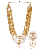   pearl beads dulha groom sherwani mala for   for wedding | exquisite groom mala | perfect for groom