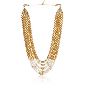   pearl beads dulha groom sherwani mala for   for wedding | exquisite groom mala | perfect for groom 3