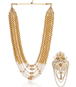   pearl beads dulha groom sherwani mala for   for wedding | exquisite groom mala | perfect for groom