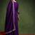 Purple color silk blended zari work fancy gown and dupatta set 