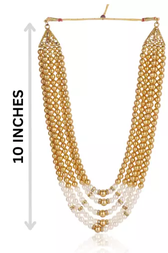   pearl beads dulha groom sherwani mala for   for wedding | exquisite groom mala | perfect for groom
