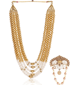   pearl beads dulha groom sherwani mala for   for wedding | exquisite groom mala | perfect for groom