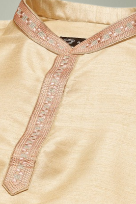 Art silk fawn embroidery kurta salwar for men's 3