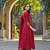 Red color silk blend sequinned work fancy kurta, bottom and dupatta set