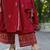 Red color silk blend sequinned work fancy kurta, bottom and dupatta set