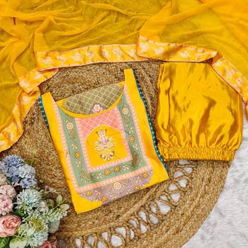 Satin silk digital print kurta pant with Nazneen dupatta sets 3