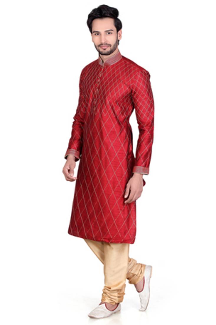 Maroon Kurta Pyjama Sets