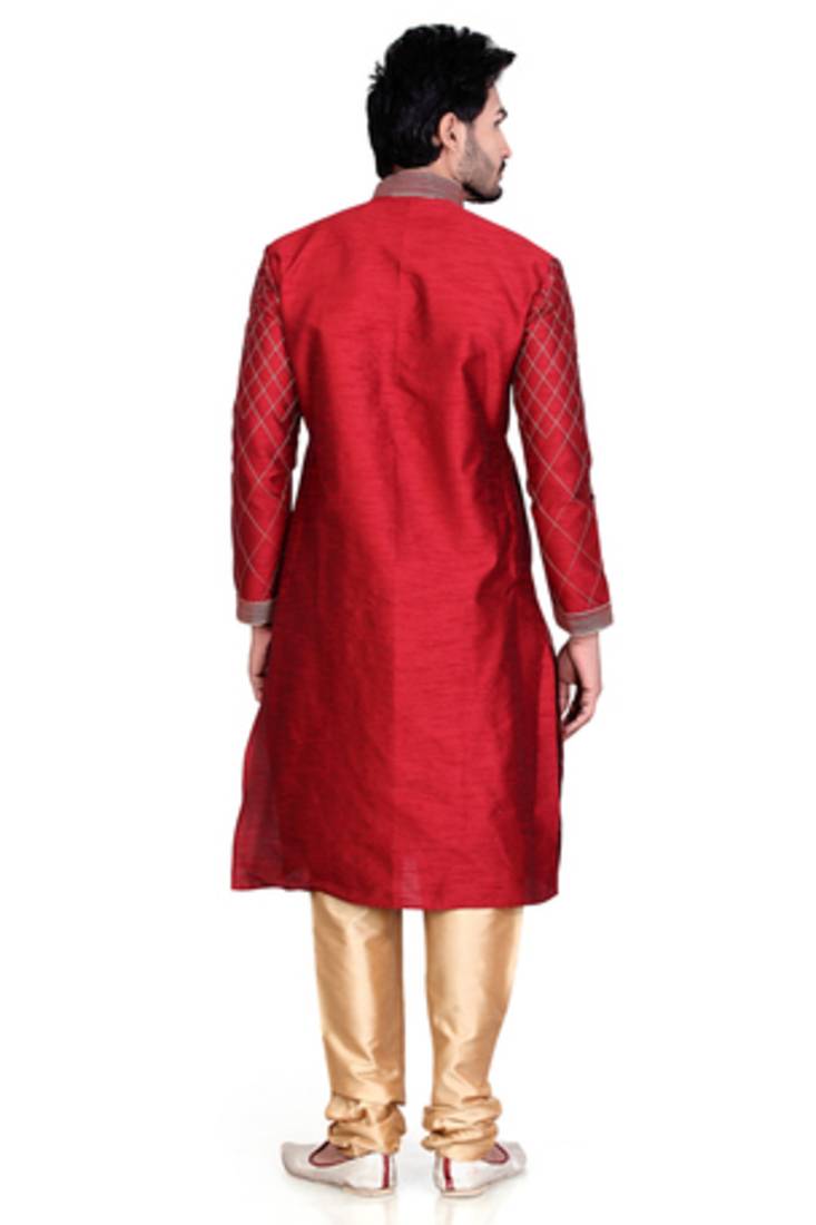 Maroon Kurta Pyjama Sets
