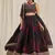 Black Zari Dori And Sequins Embroidery On Floral Printed Organza Designer Floral Lehenga Choli