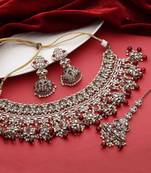 Choker necklace |bridal reverse ad necklace |kundan choker | pearl necklace