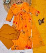 Women's designer alia cut anarkali kurta with dupatta sets