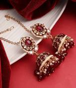 Kundan jhumki earrings |bridal kundan jhumki |pearl kundan jhumki|