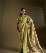Elora pure soft silk floral designed bollywood saree (multicolor)