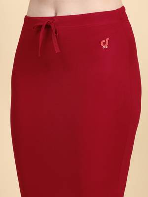 Trendmalls Red Lycra Spandex Saree Shapewear Skirt Petticoat for Women 7