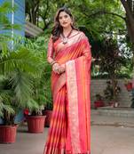 Presenting soft Faux banarasi silk in pure tissue rangkart pattern