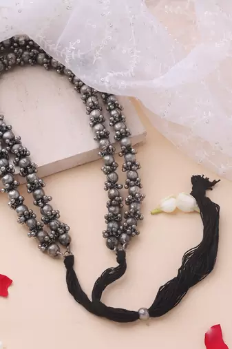 Oxidized Statement Necklace with Ghongroo for Navratri