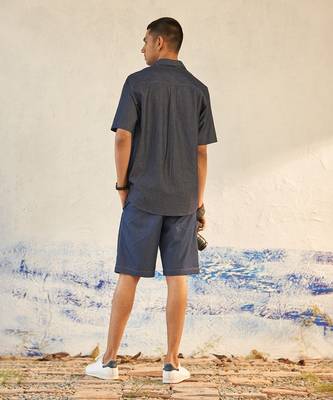 Blue cotton denim ultramarine coord set 4